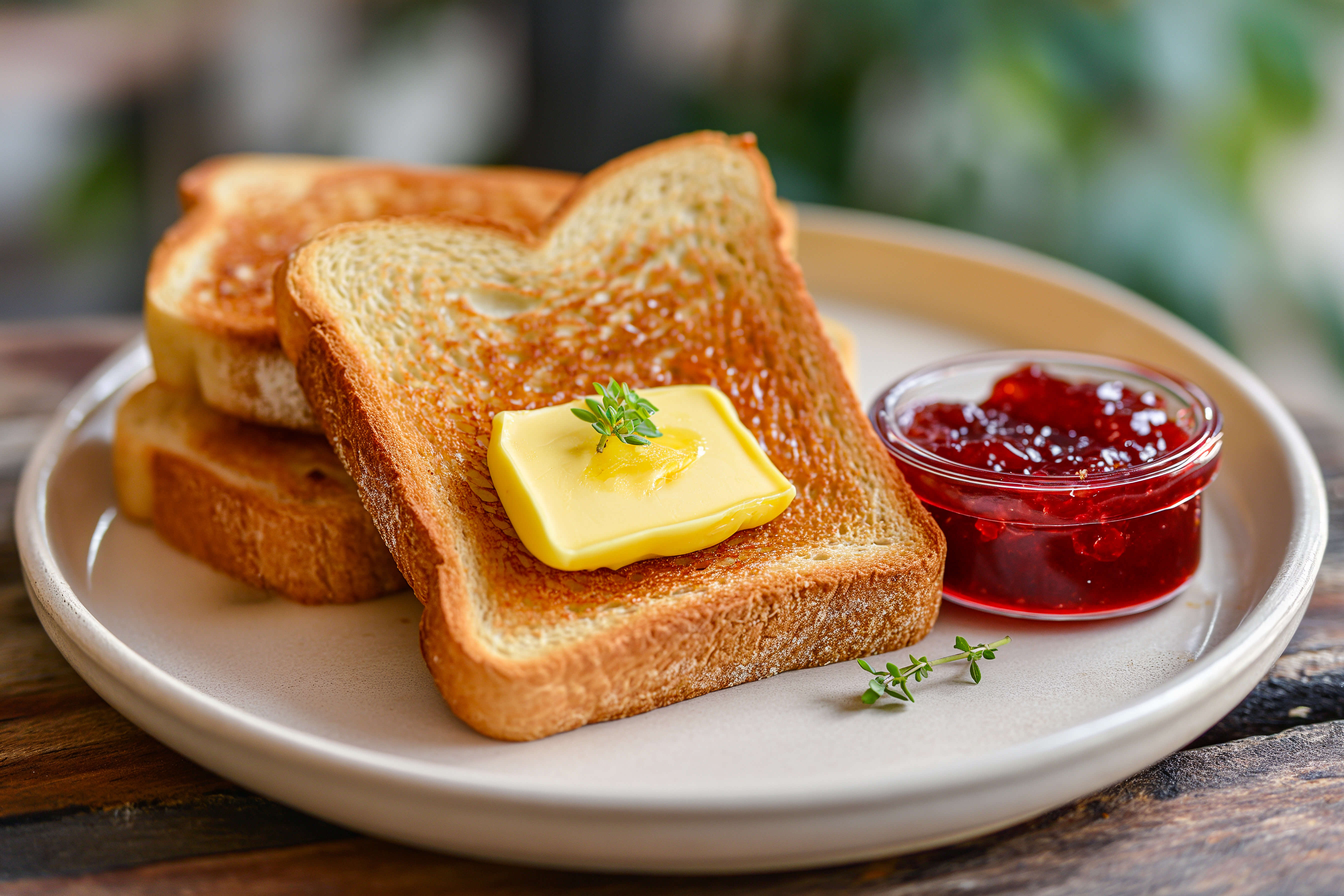 photo of toast and butter